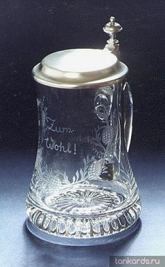 Немецкая пивная кружка с гравировкой по стеклу