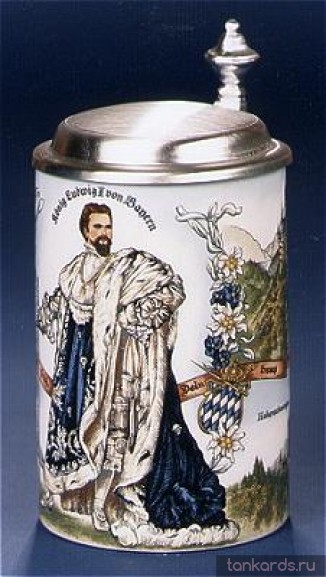 Коллекционная немецкая кружка с изображением немецкого барона