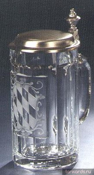 Стеклянная пивная кружка с гербом Баварии