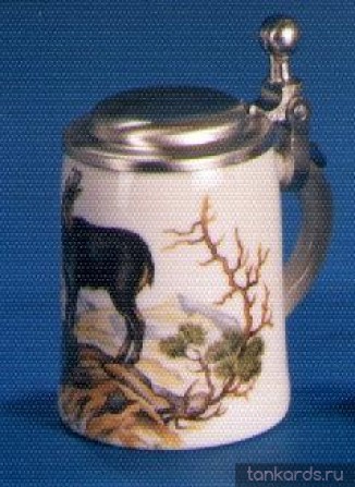 Сувенирная кружка с изображением серны или черного козла