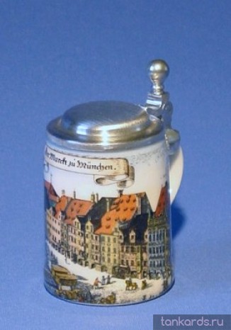 Сувенирная, подарочная кружка Мюнхен, рынок в Мюнхене