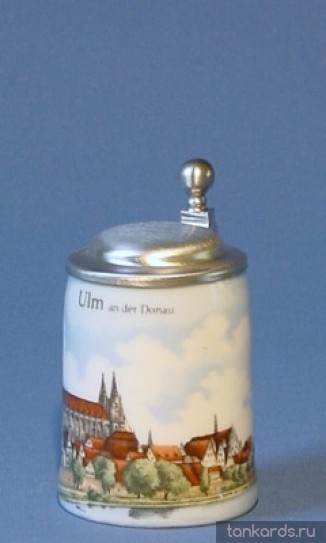 Кружка подарочная с изображением немецкого города Ульм на реке Дунай