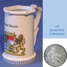 Немецкая пивная кружка (кувшин Гауди) с изображением герба Свободного государства Баварии